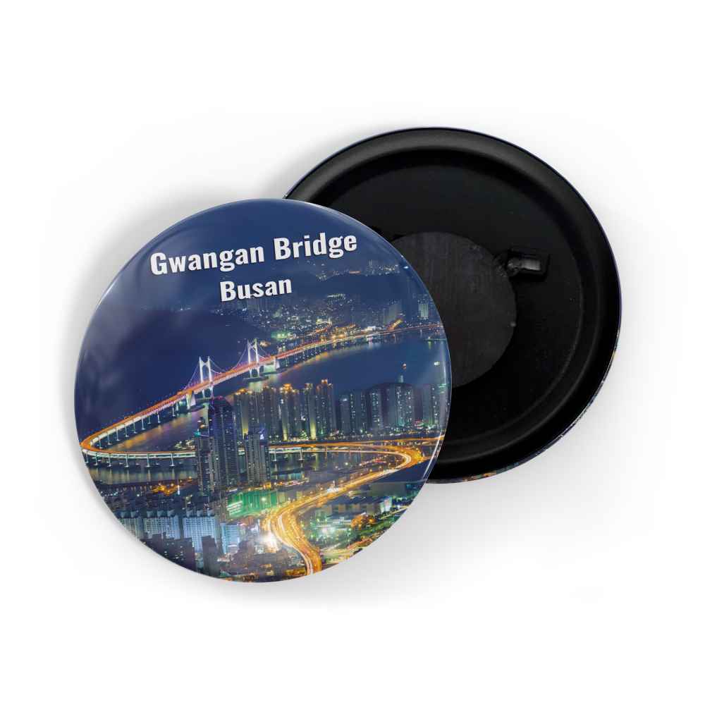 dhcrafts Fridge Magnet Multicolor Famous Tourist Place Gwangan Bridge Busan D1 Glossy Finish Design Pack of 1